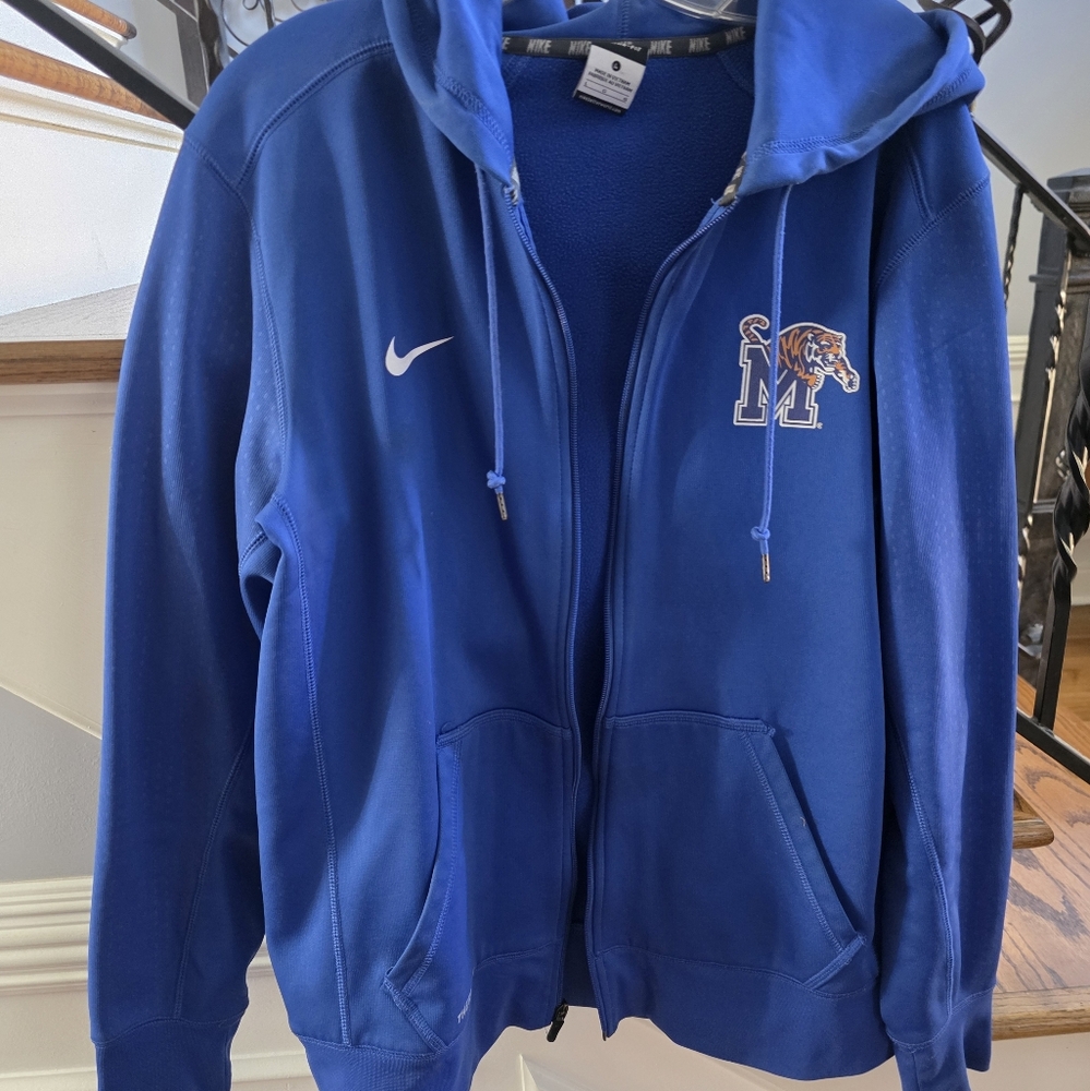 Nike Royal Blue Hoodie with Tiger Emblem EUC